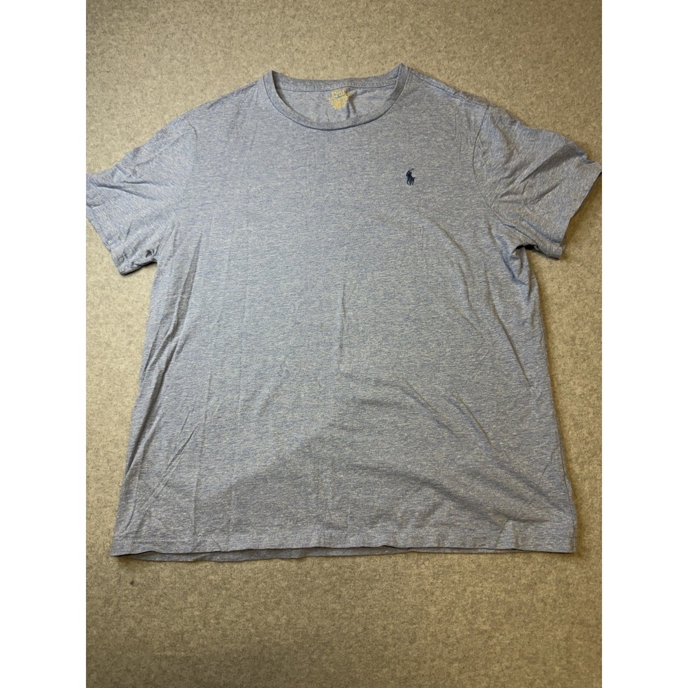 Polo Ralph Lauren Mens Shirt - XL Custom Slim Fit - Light Heather Blue